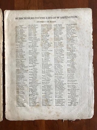 The Life of George Washington; Maps and Subscribers' Names. ATLAS Volume only.
