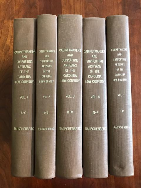 Item #100028 Cabinetmakers and Supporting Artisans of the Carolina Lowcountry. Complete in Five Volumes. Bradford Rauschenberg.