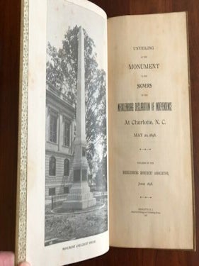 Item #100037 Unveiling of the Monument to the Signers of the Mecklenburg Declaration of...