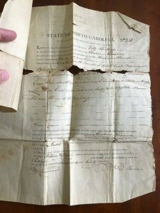 1799 Iredell County North Carolina Land Grant SIGNED by Governor William DAVIE