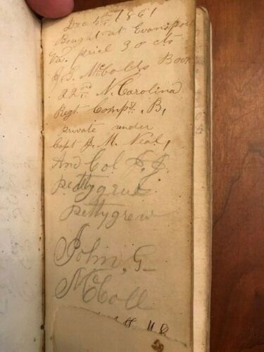 Item #100046 Handwritten CONFEDERATE Civil War Diary of Pvt. John G. McCall. Pvt. John G. McCall