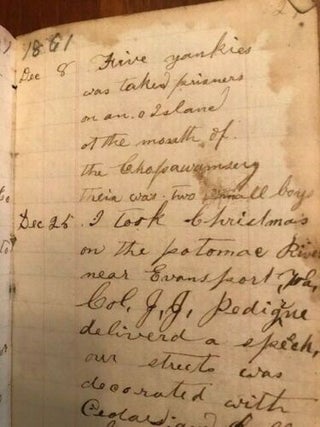Handwritten CONFEDERATE Civil War Diary of Pvt. John G. McCall, 22nd North Carolina Infantry Regiment, Company B, "McDowell Rifles"