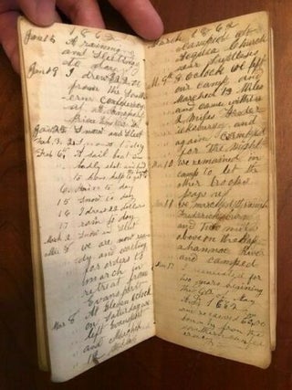 Handwritten CONFEDERATE Civil War Diary of Pvt. John G. McCall, 22nd North Carolina Infantry Regiment, Company B, "McDowell Rifles"