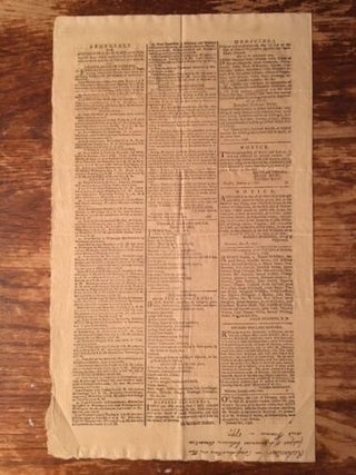 The State Gazette of North Carolina. February 1, 1798.