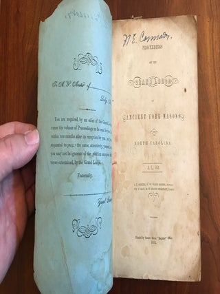 Proceedings of the Grand Lodge of Ancient York Masons, of North Carolina A. L. 5851