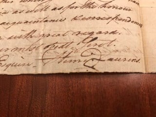 Item #100082 1770 Henry Laurens SIGNED Letter on Business, Charleston SC Continental Congress....
