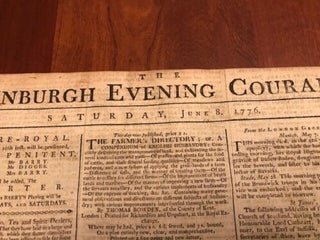 1776 Revolutionary War Edinburgh Newspaper G. WASHINGTON Boston Battle Accounts