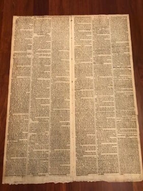 1776 Revolutionary War Edinburgh Newspaper G. WASHINGTON Boston Battle Accounts
