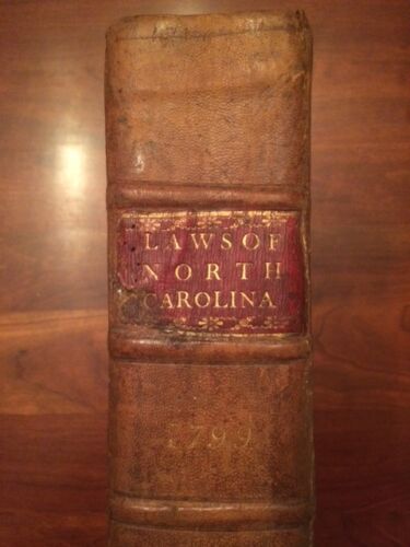 Item #100107 Laws of the State of North Carolina. James Iredell.