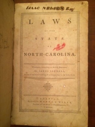 Laws of the State of North Carolina