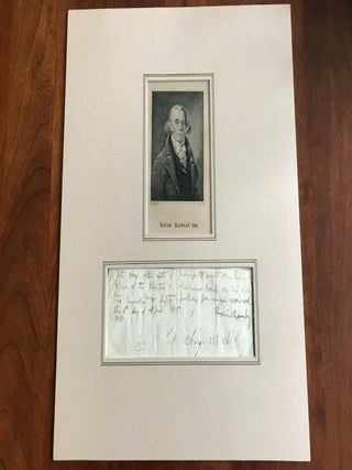 Item #100109 David Ramsay (Charleston, SOUTH CAROLINA Physician & Historian) Promissory Note...