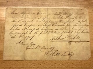Item #100116 1759 Land Grant SIGNED by Arthur Dobbs, Royal Governor of NORTH CAROLINA, Craven...