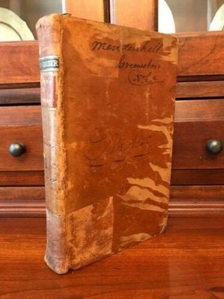 Item #100129 1805 Noth Carolina Law Book SIGNED by Cyrus Mendenhall, Founder Greensboro Female...