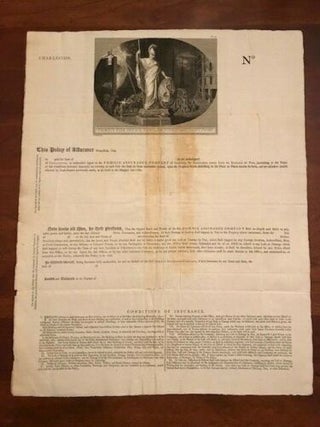 Item #100131 Early 1800s Phoenix Assurance Company, London, Charleston, South Carolina Broadside