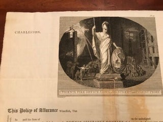 Early 1800s Phoenix Assurance Company, London, Charleston, South Carolina Broadside
