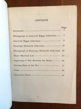 Amariah Biggs Alderman (1819-1889) - Reminiscences and Civil War Experiences