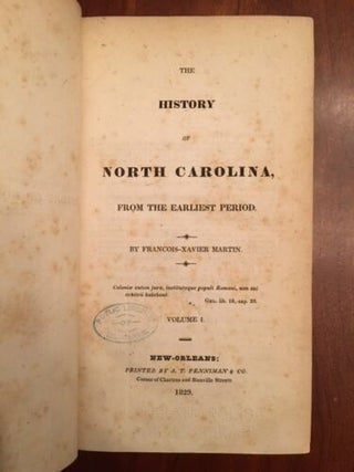 History of North-Carolina From The Earliest Period. Complete Two Volume Set.