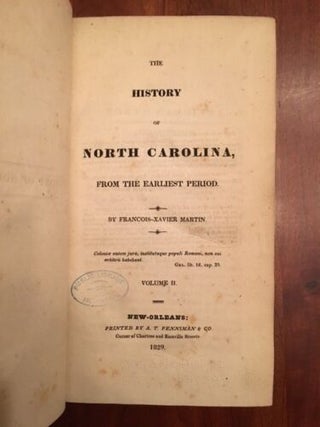 History of North-Carolina From The Earliest Period. Complete Two Volume Set.