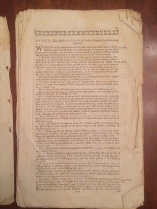 Acts, ordinances, and resolves, of the General Assembly of the state of South-Carolina, passed in March, 1789. SIGNED by SC Revolutionary War Captain Swanson Lunsford