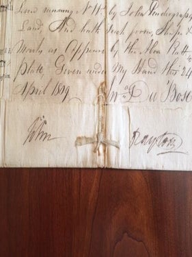 Item #100193 1809 South Carolina GOVERNOR John DRAYTON Signed Land Grant, Lancaster, SC