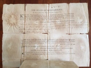 1809 South Carolina GOVERNOR John DRAYTON Signed Land Grant, Lancaster, SC