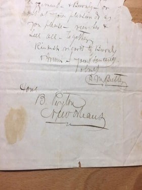 Item #100199 1845 Pierce Butler SIGNED Letter, Cherokee Agency, SC Governor Palmetto Regt KIA