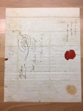 1845 Pierce Butler SIGNED Letter, Cherokee Agency, SC Governor Palmetto Regt KIA