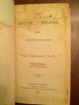 The History of Virginia, from Its First Settlement to the Present Day, Volumes I-II (2 volumes)