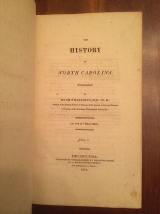 A History of North Carolina. Two Volume Set.