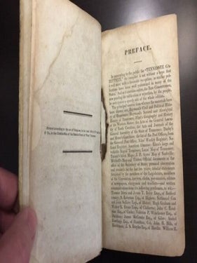 The Tennessee Gazetteer, or Topographical Dictionary; Containing a Description of the Several Counties, Towns, Villages, Post Offices, Rivers, Creeks, Mountains, Valleys, &c., in the State of Tennessee, Alphabetically Arranged; to Which Is Prefixed a General Description of the State