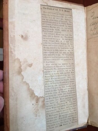 Two 1822/1829 Raleigh North Carolina Pamphlets, on the Convention Question and regarding State Banks