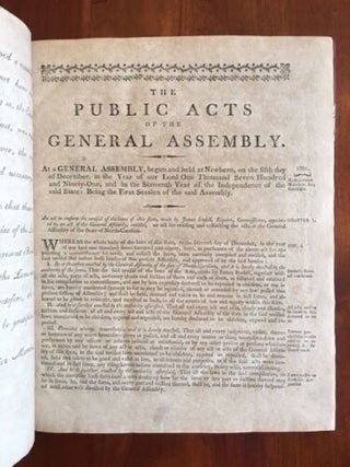 The Public Acts of the General Assembly of North Carolina. Volume II.
