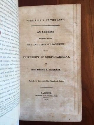 Sammelband of 21 North Carolina University History Pamphlets, 1832-1841