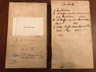 Lot of 4 States Rights Pamphlets bound together and signed by South Carolina Governor and U.S. Legislator, James Henry Hammond.