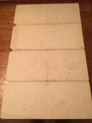 1861 Confederate Military Commission for John W. Taylor appointing him Captain of Volunteer Company Chatham Riflemen SIGNED by North Carolina Civil War Governor John Ellis