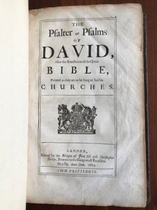 Item #100248 The Psalter or Psalms of David: after the Translation of the Great Bible, Pointed as...
