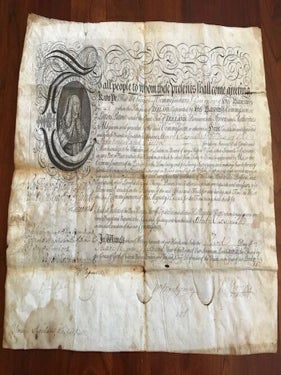 Item #100257 1773 King George III Commission, Henry Sixsmith, Boatman, Kingdom IRELAND Vellum