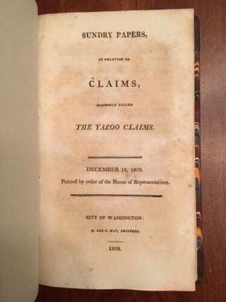 Item #100265 Sundry papers, in relation to claims, commonly called the Yazoo Claims. : December...