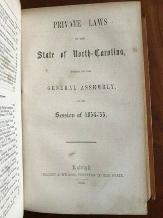 Public Laws of the State of North Carolina: passed by the General Assembly at its session of 1854-'55, together with the Comptroller's statement of public revenue and expenditure.