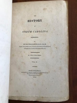 A History of North Carolina. Two Volume Set in Original Publisher's Blue Boards