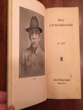 Diary of a Tar Heel Confederate Soldier