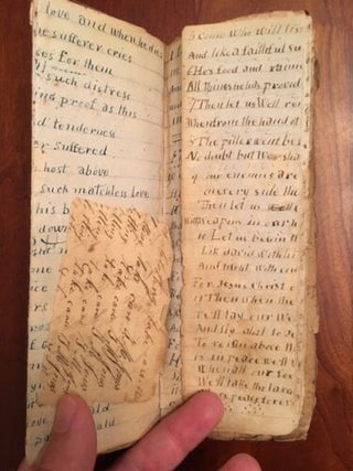 Item #100373 1850-60s Handwritten Notebook Hymns Prayers Civil War Confederate 7th SC Cavalry....