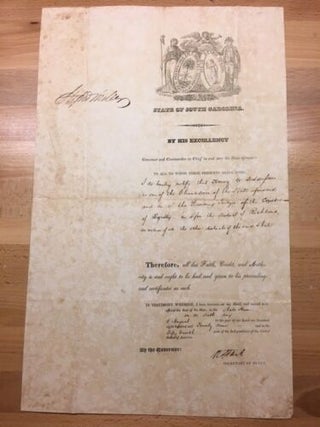 Item #100412 1829 Stephen Decatur Miller, South Carolina Governor, Sumterville SC Waxhaw