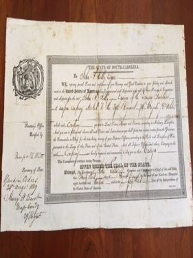 Item #100414 1819 SOUTH CAROLINA Governor John Geddes, SC Militia 29th Regt. German Fusiliers