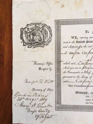 1819 SOUTH CAROLINA Governor John Geddes, SC Militia 29th Regt. German Fusiliers