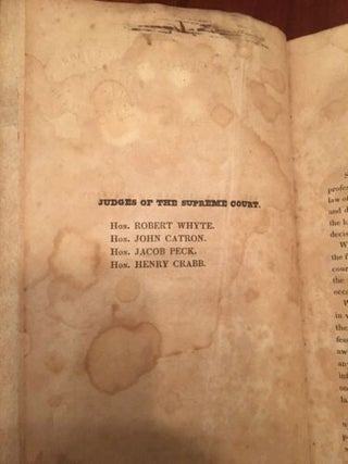 Reports of Cases Argued and Determined in the Supreme Court of Tennessee, Volume I.