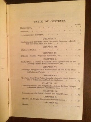 The History of Claiborne Parish, Louisiana : from its incorporation in 1828 to the close of the year 1885 with sketches of pioneer life in North Louisiana--the early settlements in the parish and its rapid progress in wealth to 1861 ; also the muster and death rolls of her sons in the late bloody war--the rise and progress of her different religious orders--her mineral wealth and future prospects