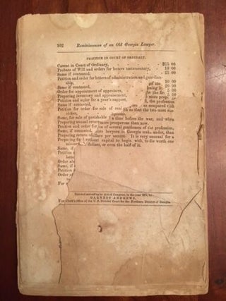 Reminiscences of An Old Georgia Lawyer