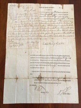 Item #100474 1835 Randolph County NORTH CAROLINA, Frazier Family Land Grant, SIGNED Gov SWAIN