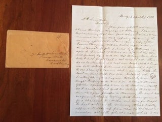 Item #100475 1853 North Carolina CABARRUS County Gold Mining Letter Pioneer Mills Concord, NC